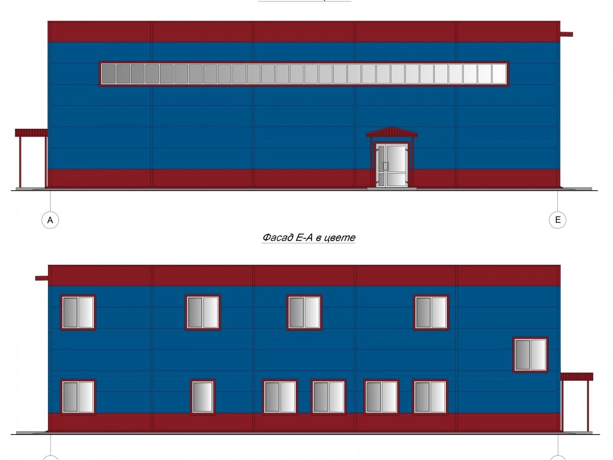 3D визуализация Склад-ангар из сэндвич-панелей - фото 6