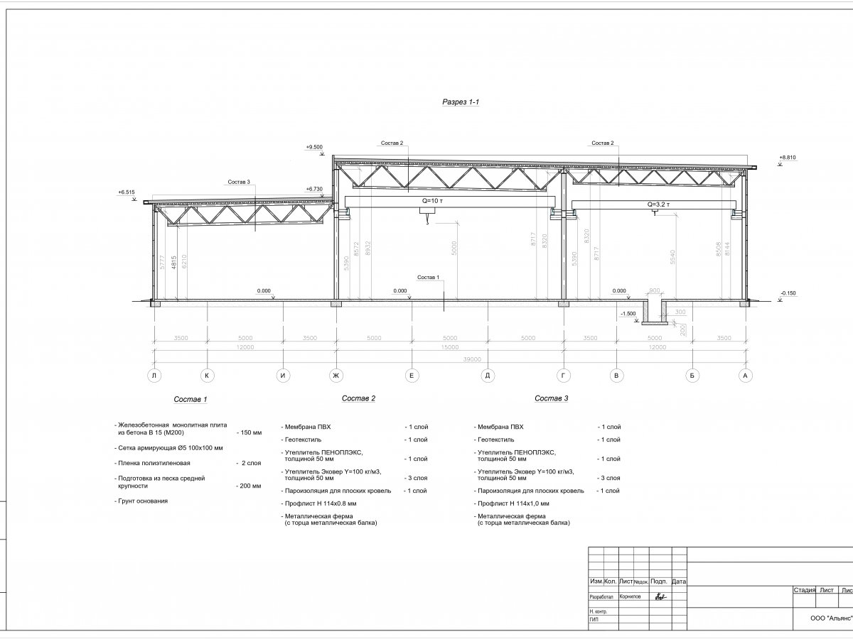 Планировка Проект СТО из сэндвич-панелей -  фото 2