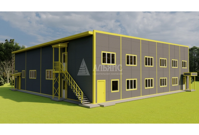 3D визуализация Грузовое СТО из сэндвич-панелей - фото 10