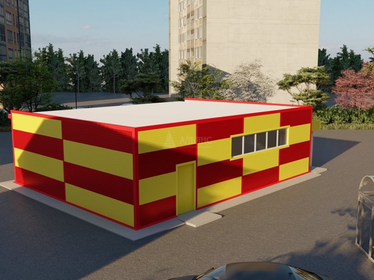 3D визуализация Магазин из сэндвич-панелей - фото 4