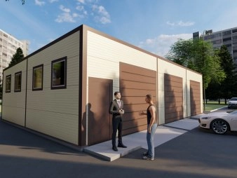 Гараж из сэндвич-панелей