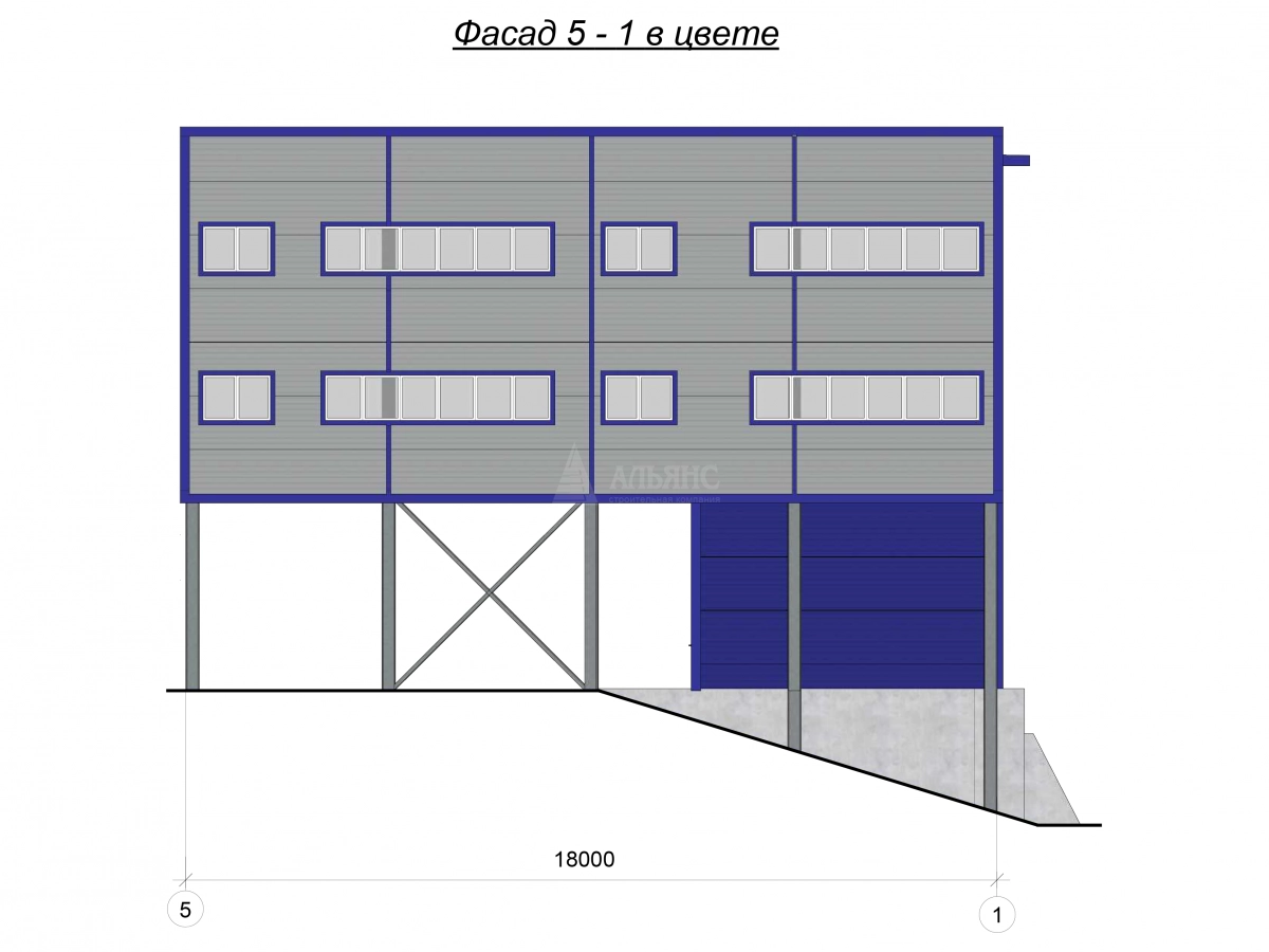 3D визуализация Производственный корпус из сэндвич-панелей - фото 6