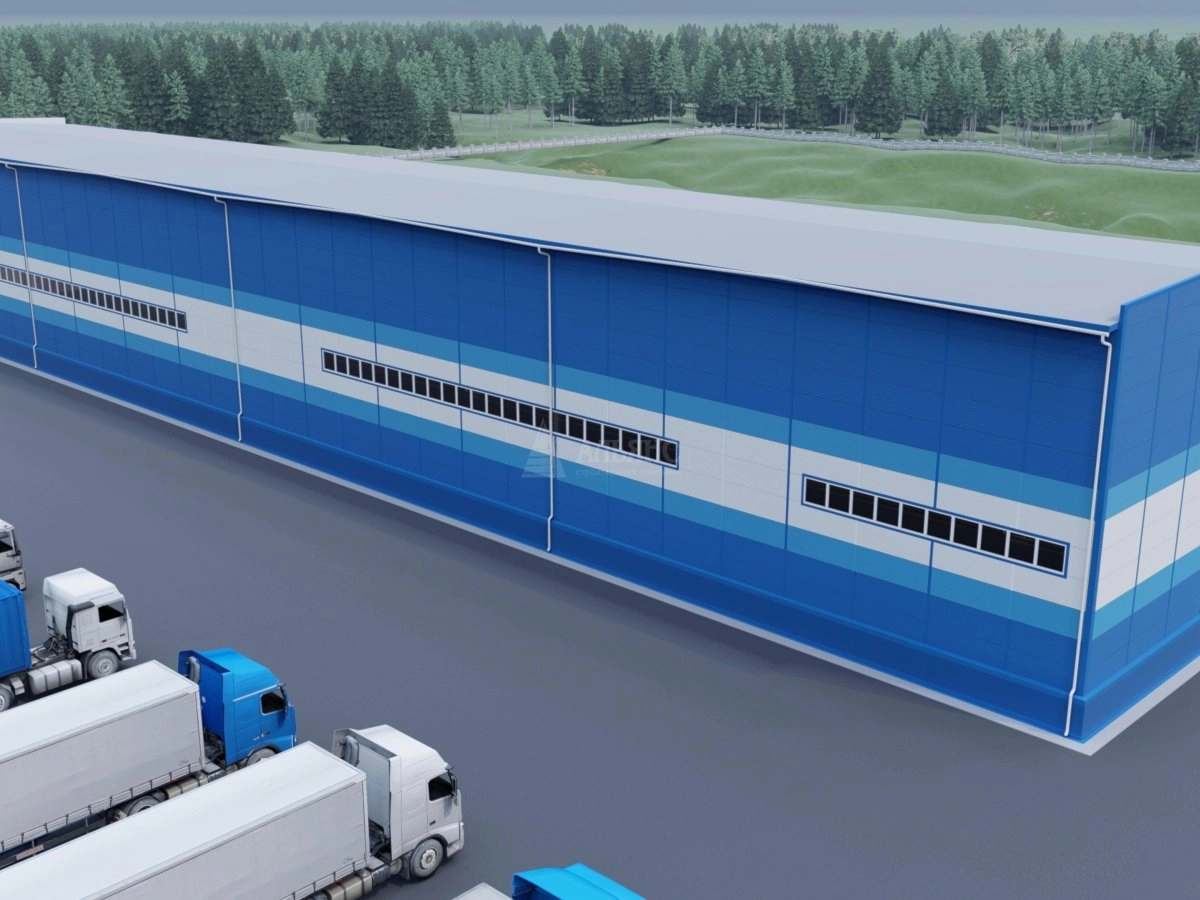 3D визуализация Производственный цех из сэндвич панелей - фото 5