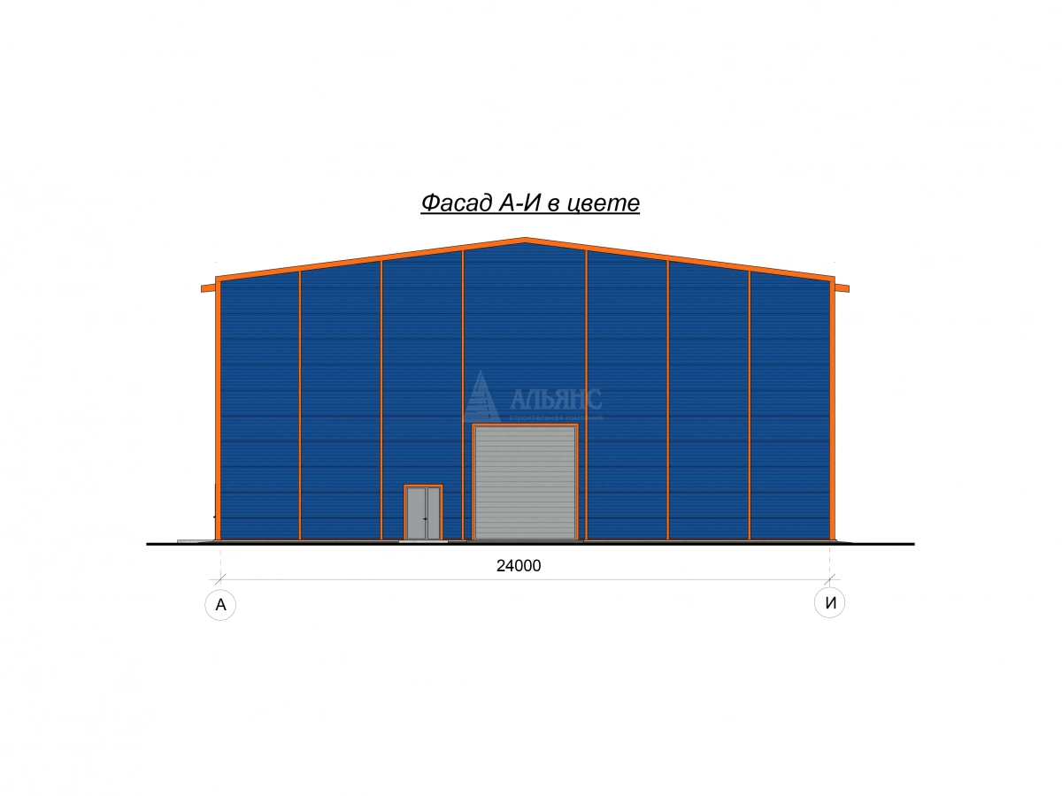 Планировка Производственный корпус из сэндвич-панелей -  фото 4