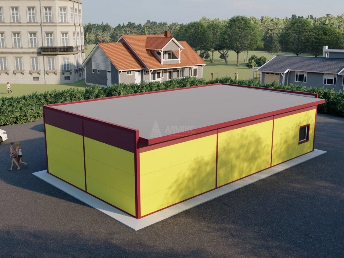 3D визуализация Магазин из сэндвич-панелей - фото 2