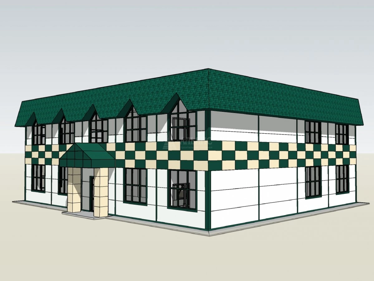 3D визуализация Магазин из сэндвич-панелей - фото 3